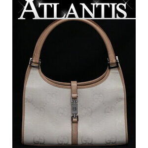 Gucci Jackie handbag white canvas leather